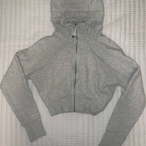 lululemon athletica Gray Cropped Fitted Hoodie